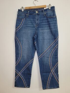Chico's So Slimming Girlfriend Slim Leg Corp Size 10 BNWT